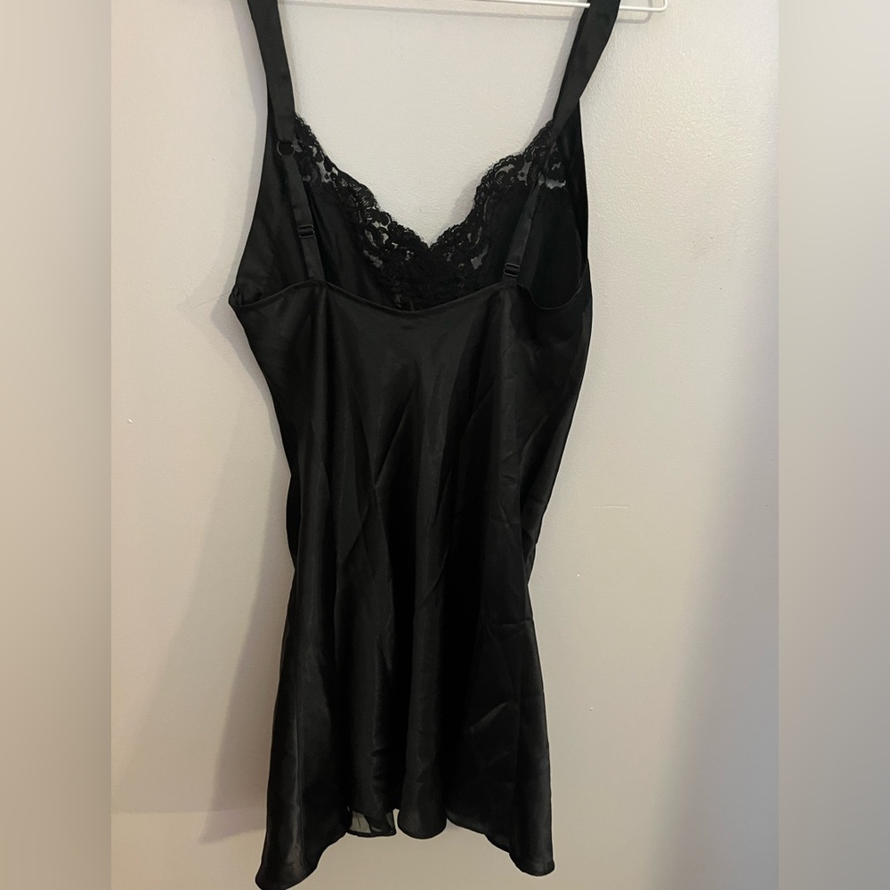 Victoria's Secret Vintage Black Satin Gown Size S - Picture 2 of 5
